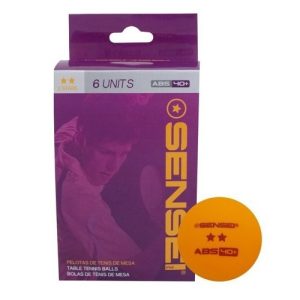 Pack X6 Pelotas De Ping Pong 2 Estrellas Sensei Naranjas