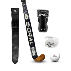 Kit De Iniciacion Hockey Palo+funda+bucal+bocha+canillera Talle 31